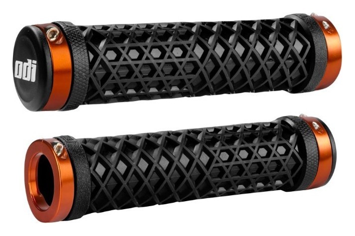Гріпси ODI Vans® Lock-On Grips, Black w/ Orange Clamps, чорні з помаранчевими замками OBOD_D30VNB-O