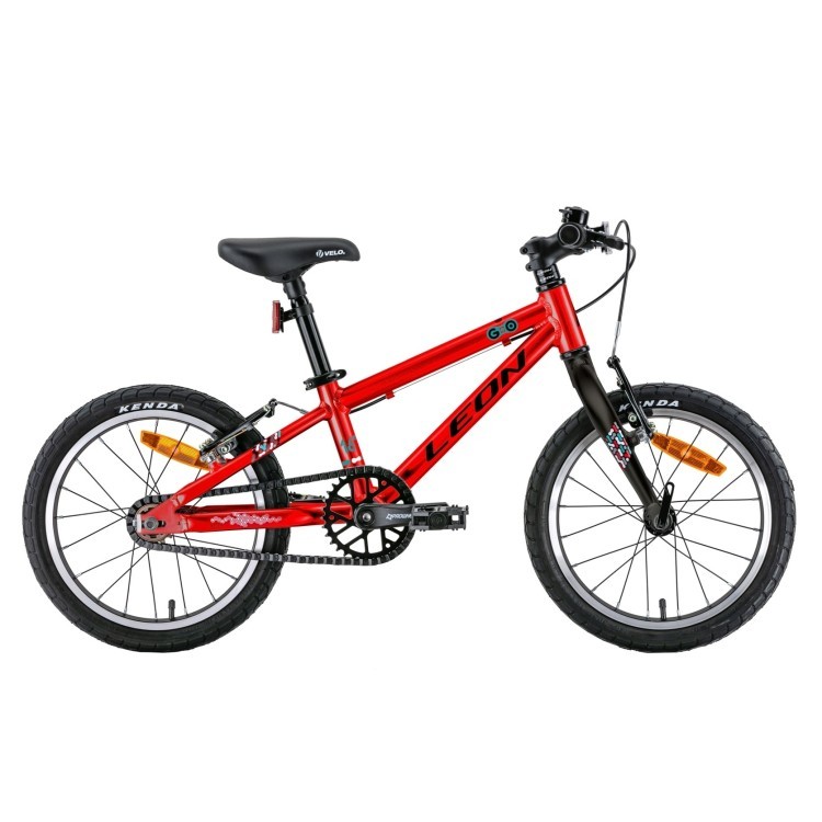 Велосипед 16" Leon GO Vbr 2022 (червоний з чорним) OPS-LN-16-003