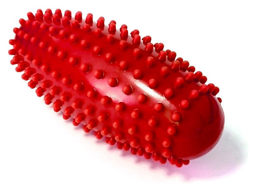 Массажный ролик Almond EasyFit овальный с красным шипами. EFIT_EF-1071-R