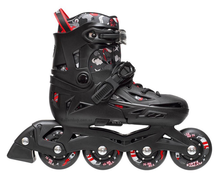 Дитячі розсувні ролики Flying Eagle Nacht чорні ROL_11247