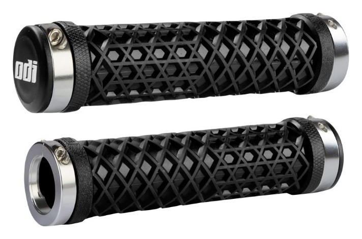 Гріпси ODI Vans® Lock-On Grips, Black w/ Silver Clamps, чорні з серебристими замками OBOD_D30VNB-S