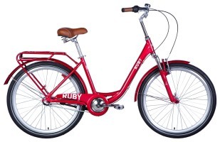 Велосипед уцінений AL 26" Dorozhnik RUBY PH PH рама-17" червоний 2024 крила, крило пер., крило зад., підніжка, дзвоник