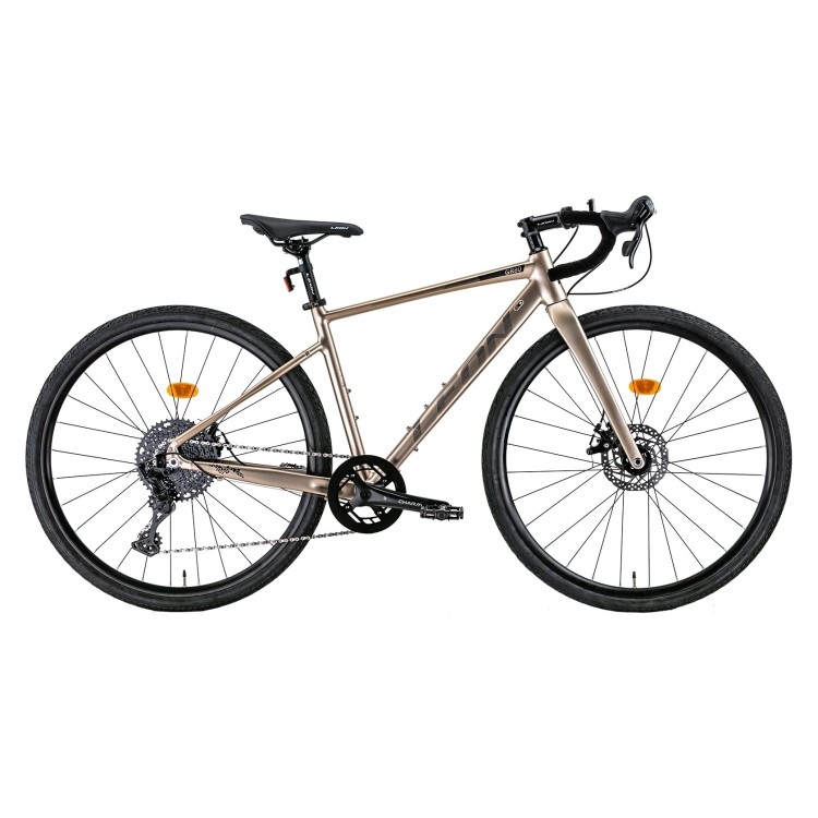 Велосипед 28" Leon GR-80 DD рама- 2022 (бежевый с серым) OPS-LN-28-028