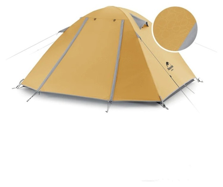 Намет двомісний Naturehike P-Series NH18Z022-P 210T/65D, жовтий FNR_6927595783610