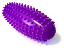 Массажный ролик Almond EasyFit овальный с фиолетовым шипами.