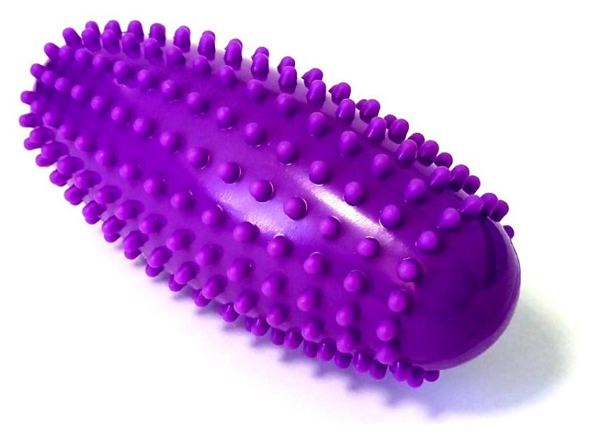 Массажный ролик Almond EasyFit овальный с фиолетовым шипами. EFIT_EF-1071-V