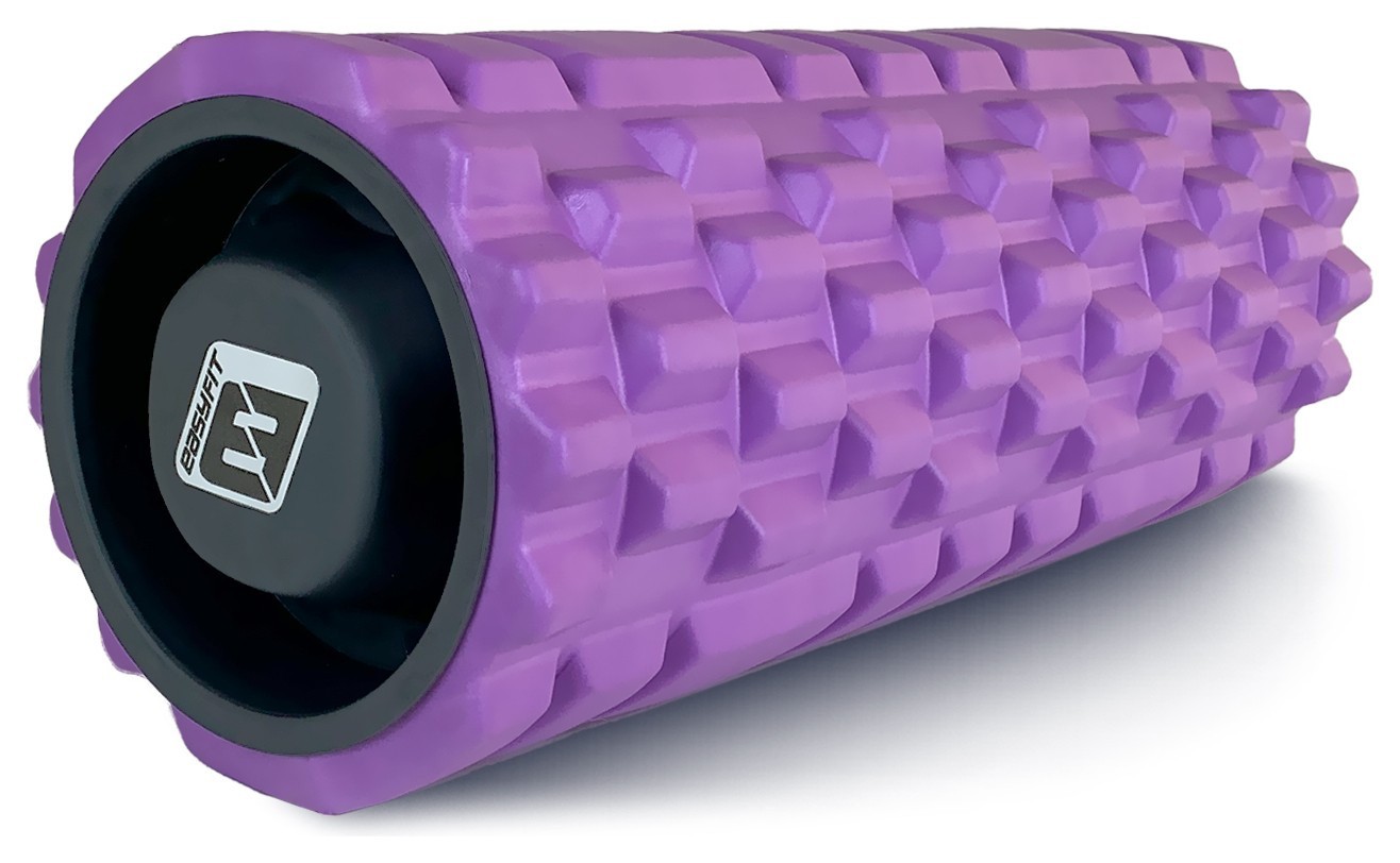 Массажный ролик EasyFit Grid Roller 33 см v.1.1 крепкий массажер (фиолетовый) EFIT_EF-2020a-V