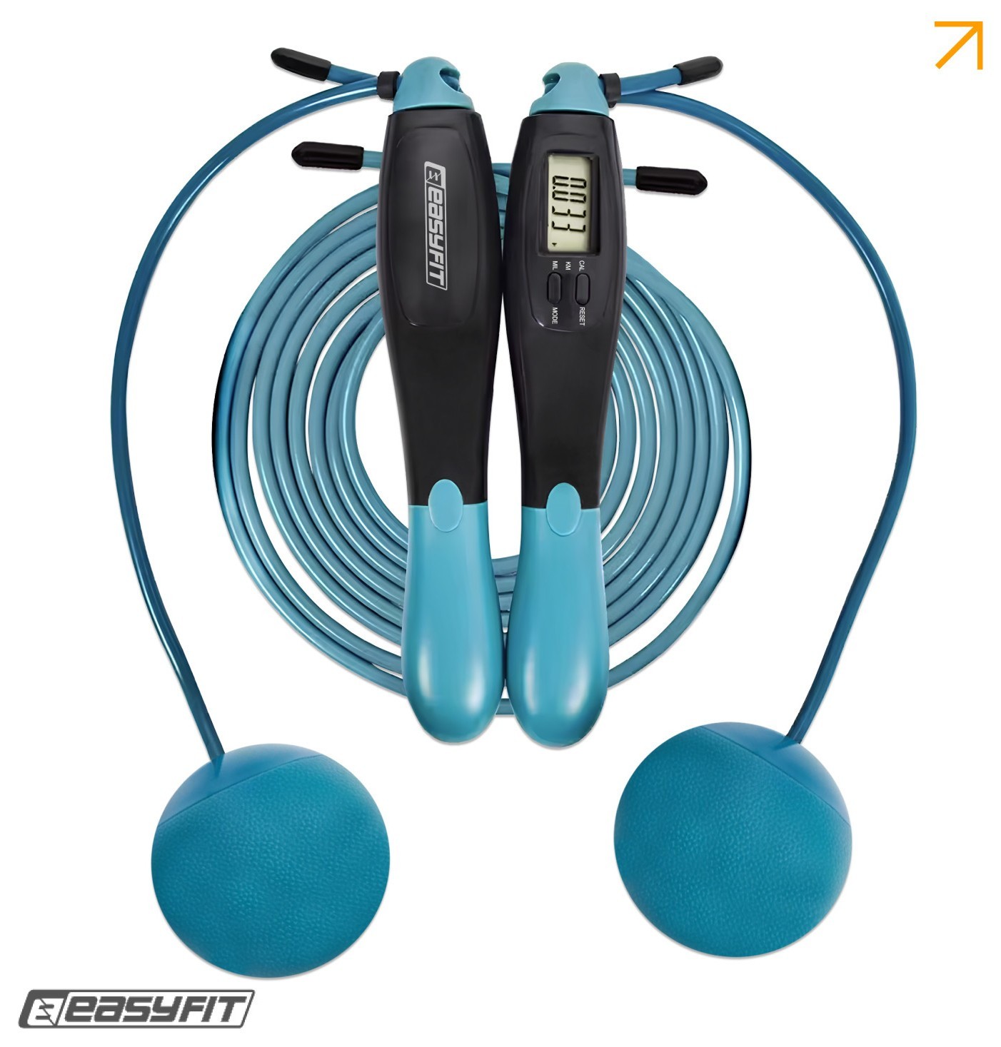 Скакалка для бокса EasyFit TwinRope 2,8м черный-зеленый EFIT_EF-1909-GN