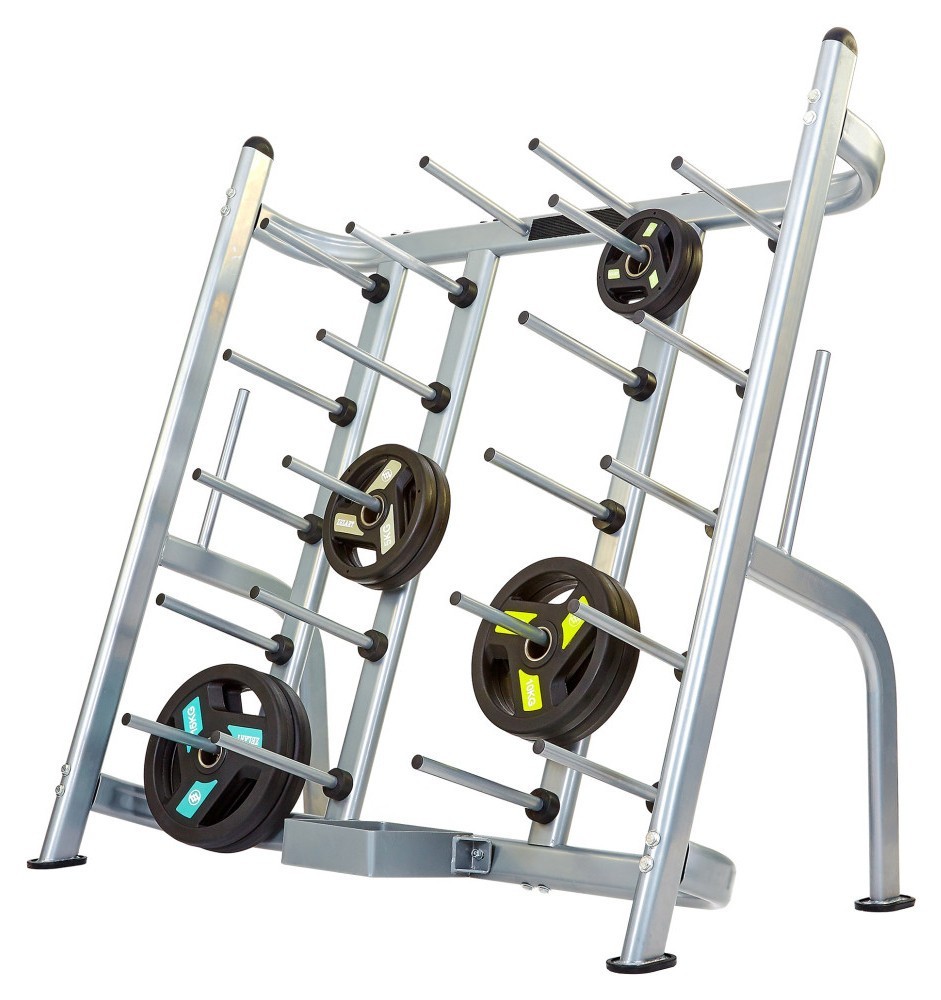 Стойка вертикальная для блинов дисков грифов и бодибаров Zelart RK5401C (металл, размер 150х81х160см, серый) RNS_RK5401C