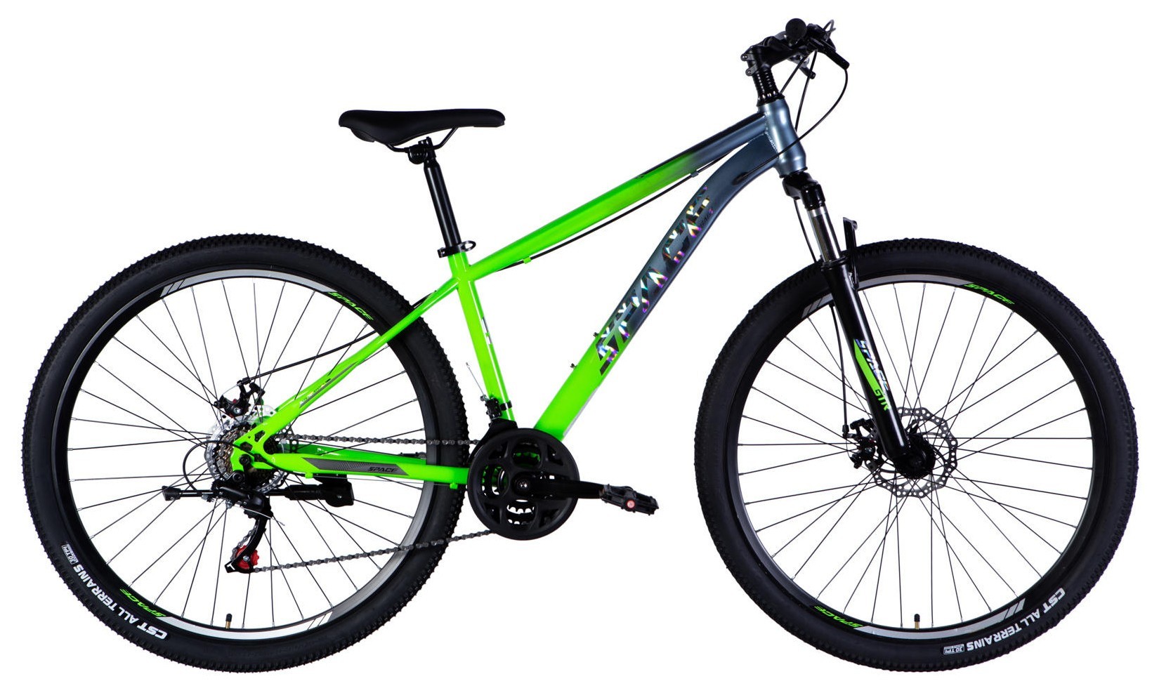 Велосипед ST 29" SPACE MARS DD FR рама-16" зелено-сріблястий 2026 OPS-SP-29-152
