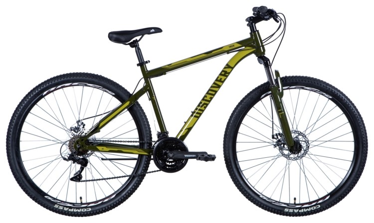 Велосипед ST 29" Discovery TREK AM DD рама- " 2024 (темно-зеленый) OPS-DIS-29-167