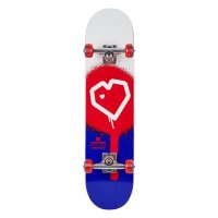 Blueprint Spray Heart V2 Скейтборд Complete 8" - Red/Blue