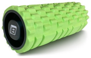 Массажный ролик EasyFit Grid Roller 33 см v.1.1 крепкий массажер (салатовый)