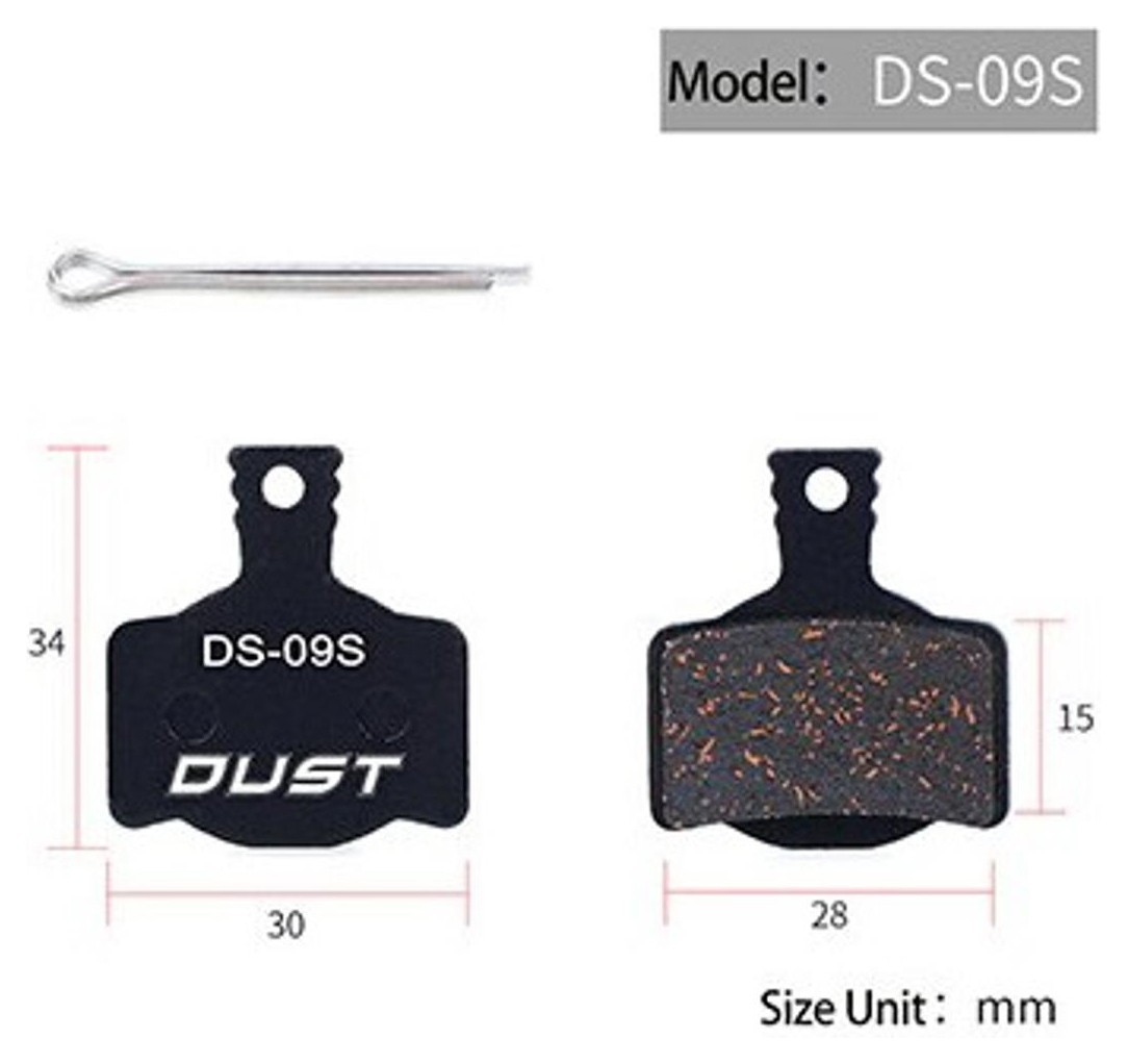 Колодки тормозные disc Полуметалл DUST DS-09S MAGURA MT2、MT4、MT6、MT8 AM (брендированная упаковка) BRS-022
