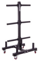 Стойка вертикальная для блинов дисков и грифов передвижная Zelart TA-2273 (металл, размер 80х63х148,5см, черный)