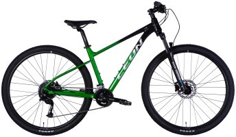 Велосипед AL 29" Leon TN 80 HDD рама-17" чорний з зеленим 2025