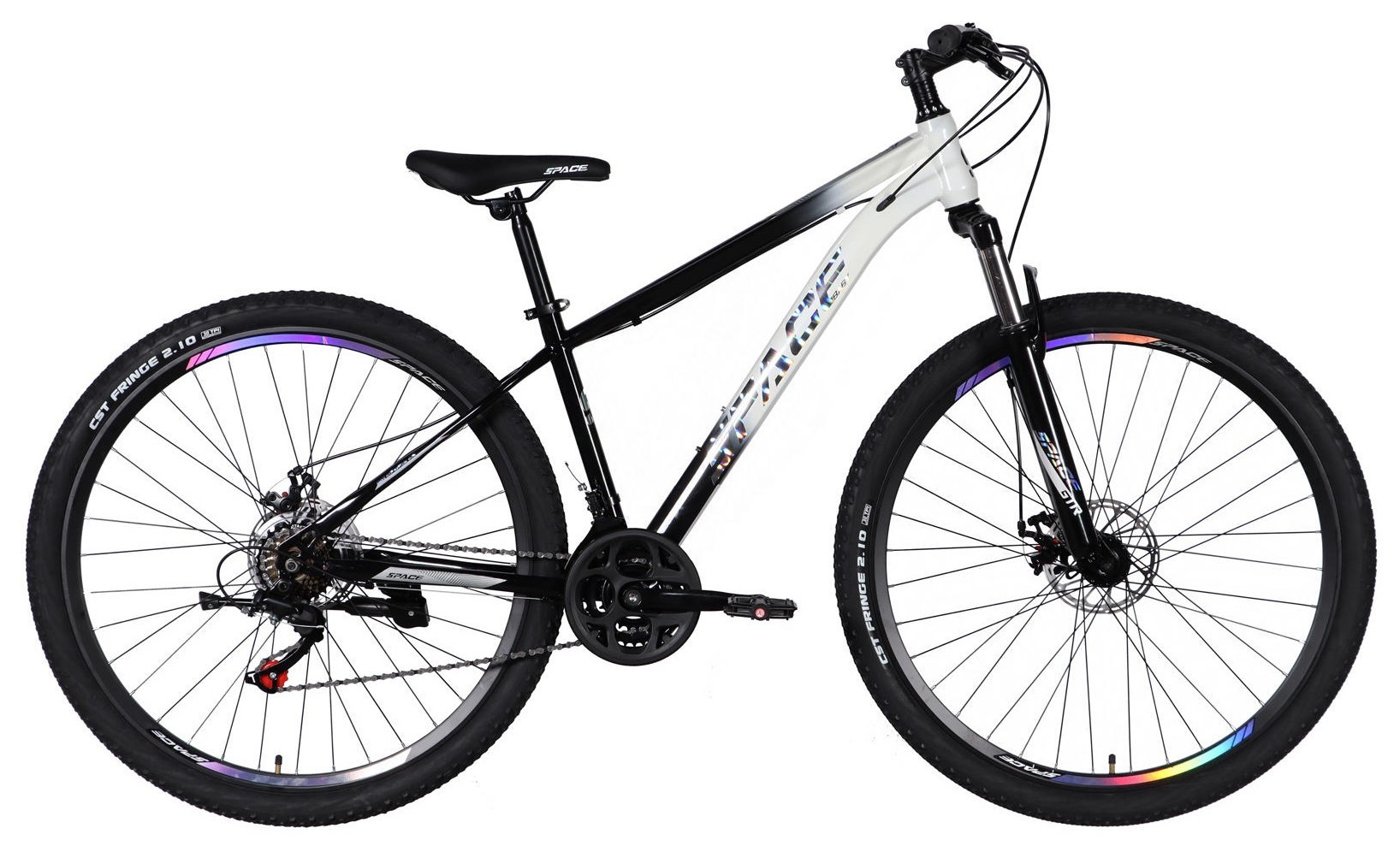 Велосипед ST 29" SPACE MARS DD FR рама-16" чорний з білим 2026 OPS-SP-29-154