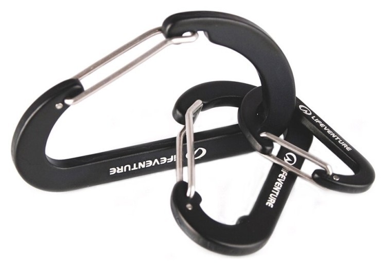 Комплект карабінів Lifeventure Karabiners black 68110B