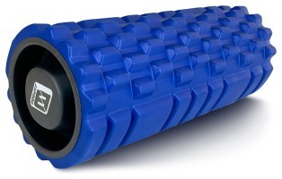 Массажный ролик EasyFit Grid Roller 33 см v.1.1 крепкий массажер (синий)