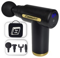 Перкуссионный массажер для тела EasyFit Pulse Mini 4 насадки, 6 режимов