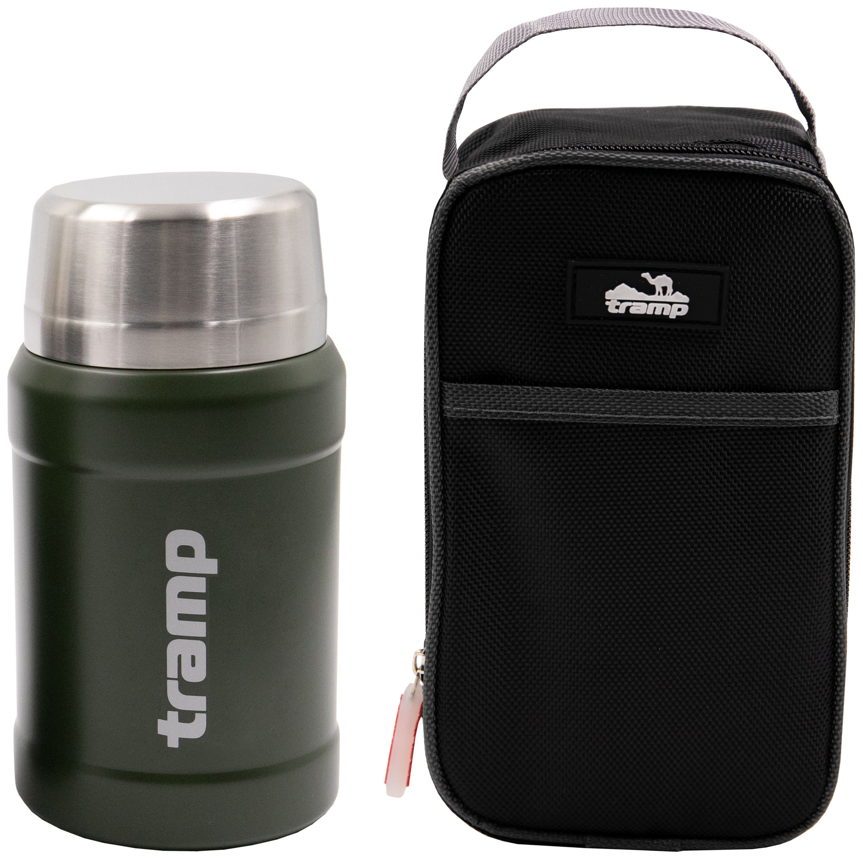 Термос TRAMP з широким горлом 800 мл в чохлі UTRC-132 Оливковий UTRC-132-olive