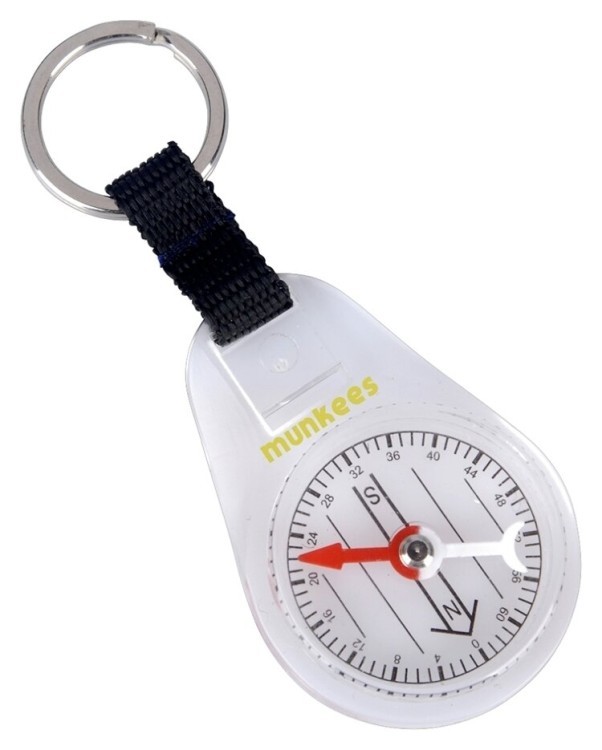 Munkees 3160 брелок-компас Compass with Keyring white 3160-W