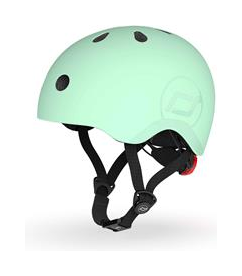 Шлем защитный детский Scoot and Ride, киви, с фонариком, 51-53см DWT_SR-190605-KIWI