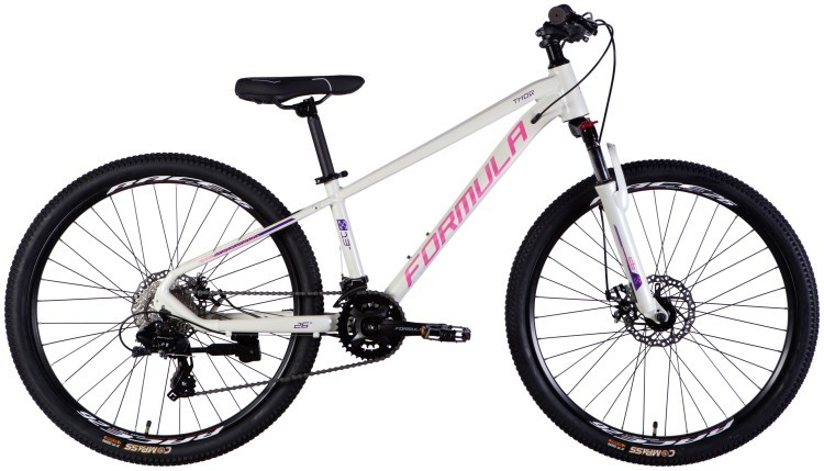 Велосипед AL 26" Formula THOR DD CS рама-13" бело-розовый 2025 OPS-FR-26-779