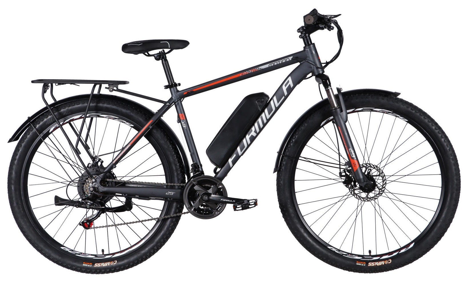 Велосипед з електроприводом 29" AL Formula eMOTION PLUS DD FR рама-19" 36B 12.5А*г 500Вт сіро-сріблястий (матовий) 2026 ELB-FR-29-258