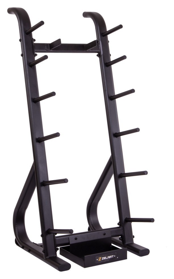 Стойка вертикальная для блинов дисков штанг и бодибаров Zelart TA-3653 (MD6330) (металл, размер 62,4x75,7x148,1см, черный) RNS_TA-3653
