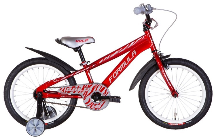 Велосипед ST 18" Formula WILD BH рама-9" красный с серым 2024 крылья, звонок OPS-FRK-18-146