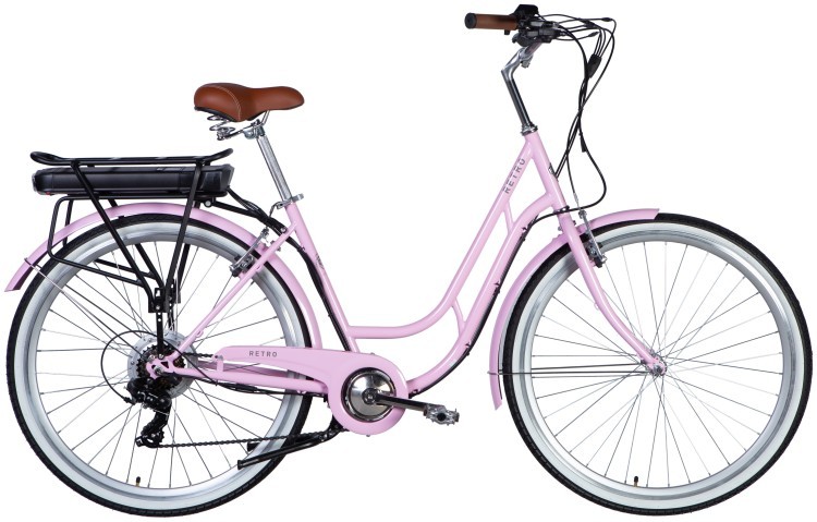 Велосипед з електроприводом 28" ST Dorozhnik eRETRO Vbr FR рама-19" 36B 12.5А*г 500Вт світло-рожевий YS 7443 2025 ELB-D-28-071
