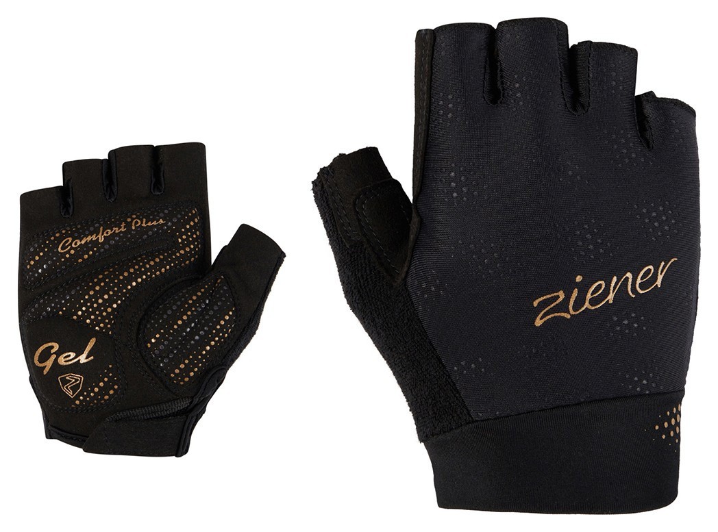 Ziener велоперчатки Crissi W black-gold art 6 413004-12495-6