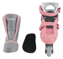 Роликовые коньки GLOBBER 2в1 пастельно-розовые р.30-33, до 60кг, 5+