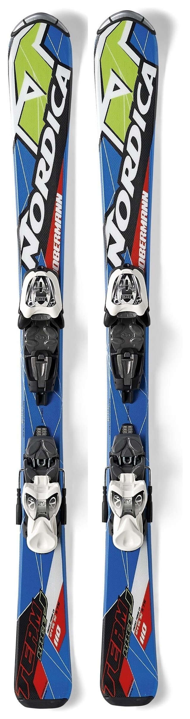 Ліжі гірські для підлітків Nordic Team J Race+M 4.5 Fastrak 90см Blue/lime (0A3170 001+0C3138) O RCH_21945