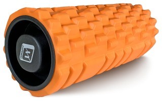 Массажный ролик EasyFit Grid Roller 33 см v.1.1 крепкий массажер (оранжевый)