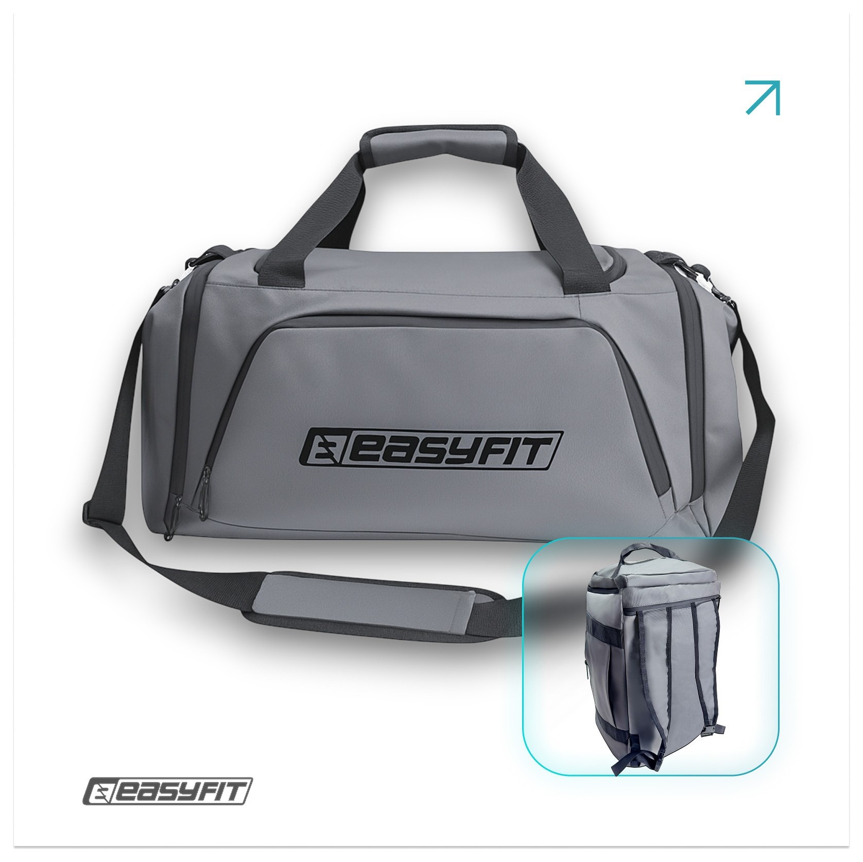 Спортивна сумка-рюкзак EasyFit BackBag 28 л EFIT_EF-8003-GY