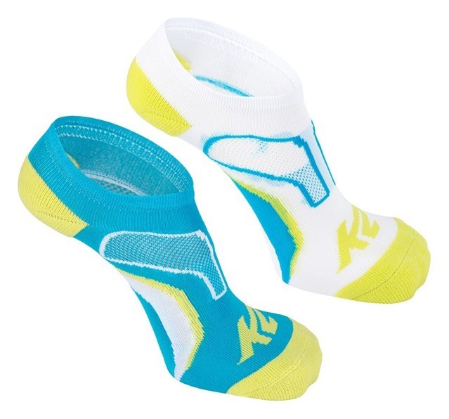 Носки для туризму K2 ACTIVE TECH LOW CUT SOCK 2 PAIRS 35-38 White/lime+turquise/lime (11766) RCH_19182