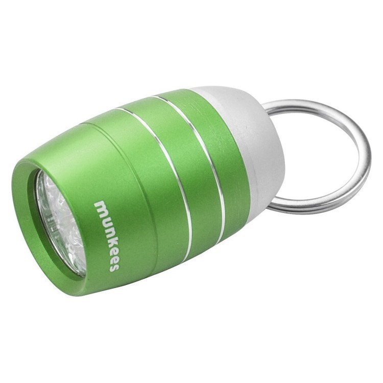 Munkees 1082 брелок-фонарик Cask shape 6-LED Light grass green 1082-GG