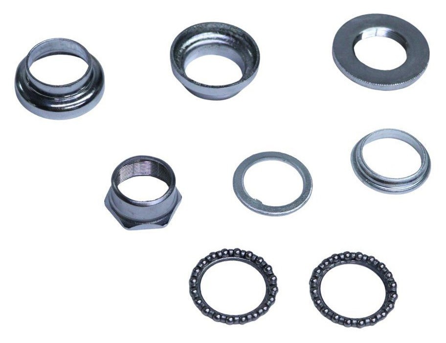 Рулевая колонка резьб. не интегрированная 1" VLT YQ-CZ-18A черный (комплект) шаг резьбы 1х26Т (ХВЗ), подшипник 4X20 AM (брендированная упаковка) HSE-178