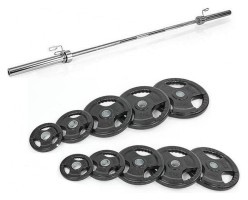 Штанга олимпийская, резиновая на 100 кг.