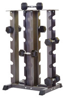 Стойка вертикальная для гантелей четырехсторонняя на 12 пар Zelart RK2128 (металл, размер 66x58x113см, черный)