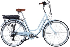 Велосипед з електроприводом 28" ST Dorozhnik eRETRO Vbr FR рама-19" 36B 12.5А*г 500Вт світло-блакитний PANTONE 5435 C 2025 крила, крило пер., крило зад., підніжка