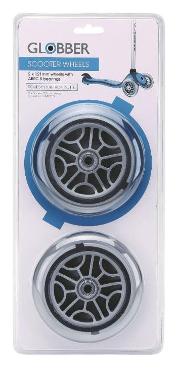 Запчасть к самокатам GLOBBER серий PRIMO/ELITE/EVO/FLOW Набор колес 121мм DWT_526-008