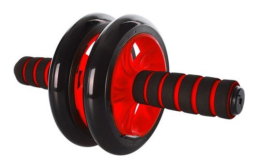 Ролик для пресса двойной EasyFit с ковриком Красный EFIT_EF-1352-R