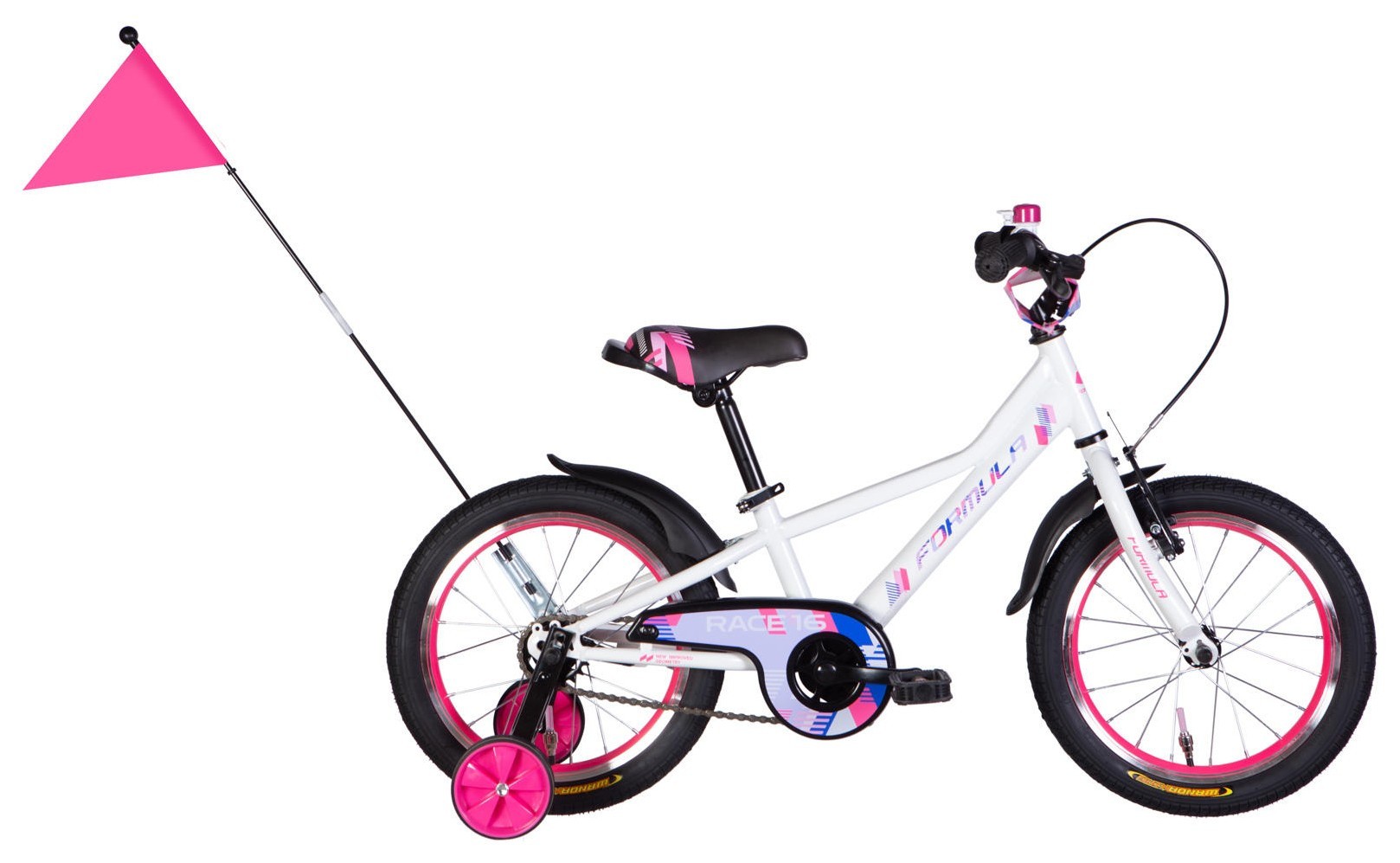 Велосипед ST 16" Formula Kid RACE BH рама-8,5" білий з рожевим 2026 OPS-FRK-16-238