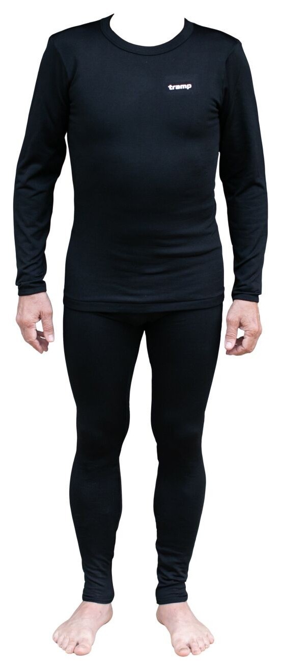 Термобілизна чоловіча Tramp Warm Soft комплект (футболка+штани) чорний UTRUM-019-black, UTRUM-019-black-S/M UTRUM-019-black-S/M