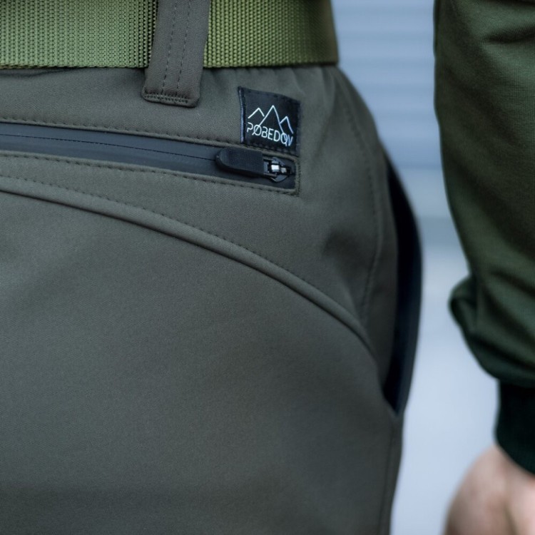 Брюки карго мужские весенние с карманами хаки Pobedov Static POB_00000002718