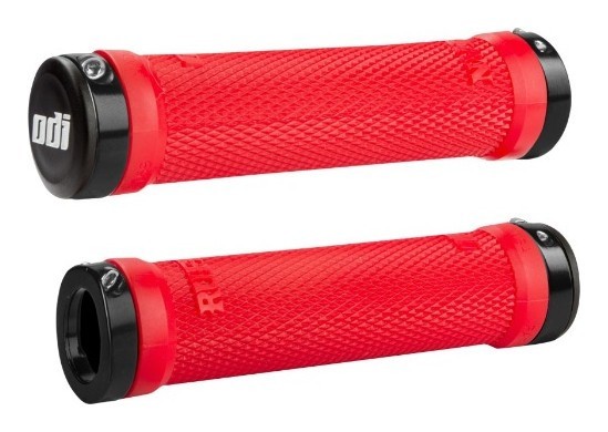 Гріпси ODI Ruffian MTB Lock-On Bonus Pack Bright Red w/Black Clamps, червоні з чорними замками OBOD_D30RFBR-B