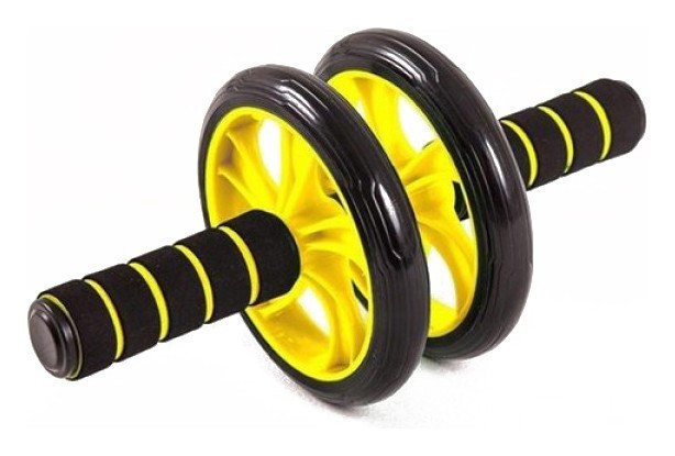 Ролик для пресса двойной EasyFit с ковриком Желтый EFIT_EF-1352-Y